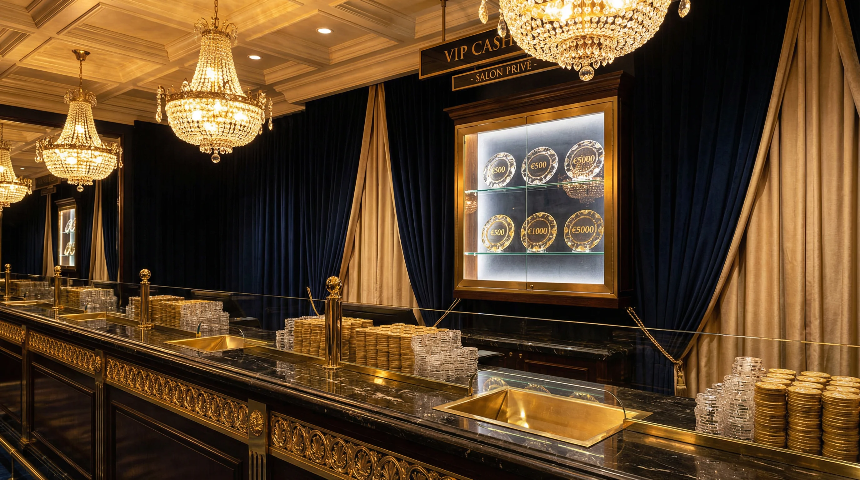 筹码兑换场景展示，尽享 百家乐 的奢华体验